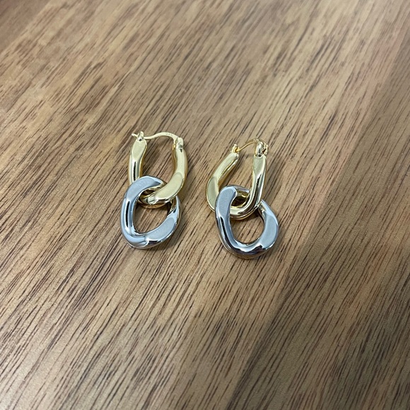 Designer Look Chain Earrings - Picture 3 of 6